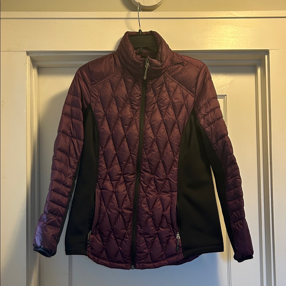 32 Degrees Women's Light Down Puffer Jacket - Purple and Black, Size Medium